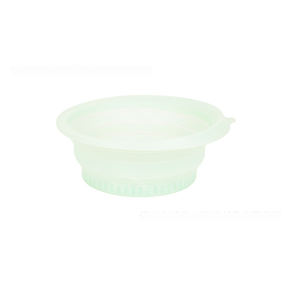 Collapsible Silicone Ice Basin filled with ice for a facial