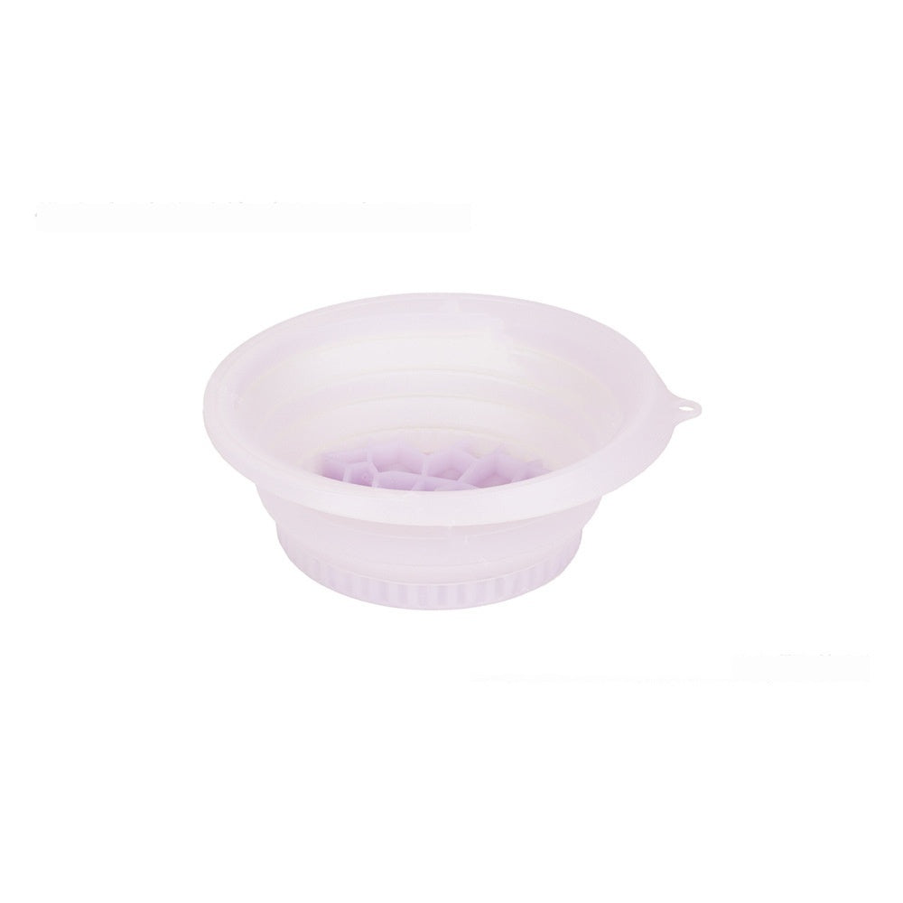 Collapsible Silicone Ice Basin filled with ice for a facial