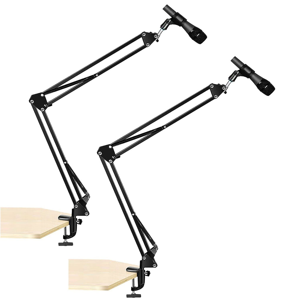 Soporte de Micrófono con Brazo Articulado – Pinza de Mesa Ajustable 360°