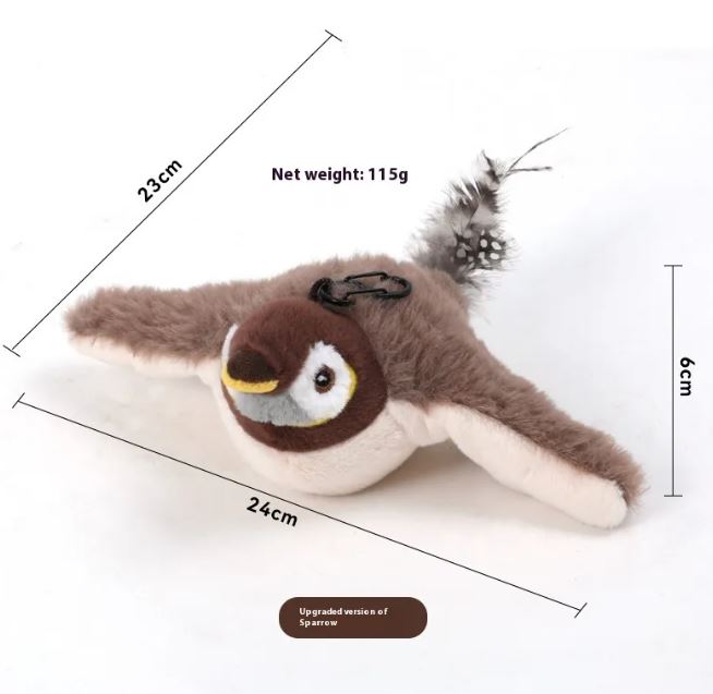 Flapping Bird Cat Toy with lifelike flapping wings