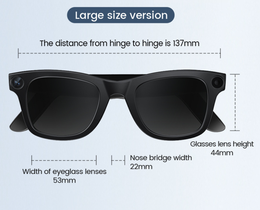 Smart Glasses with AI Camera with sunglass lenses