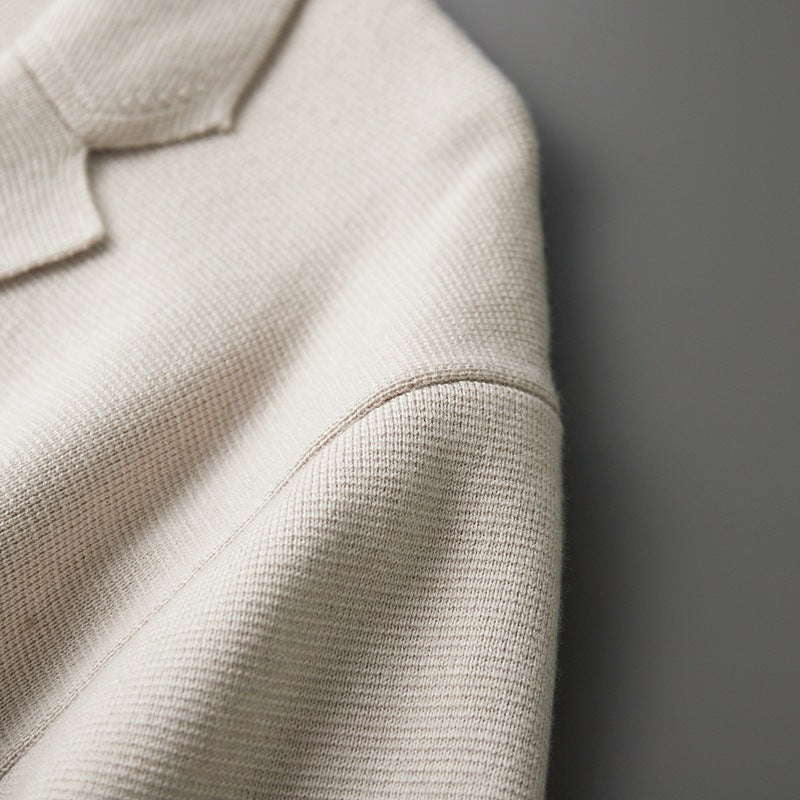 Cárdigan de punto de lana para hombre - Chaqueta de negocios informal