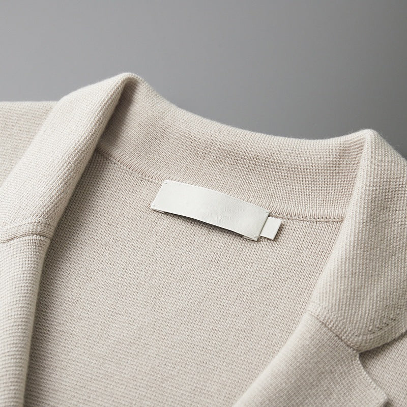 Cárdigan de punto de lana para hombre - Chaqueta de negocios informal