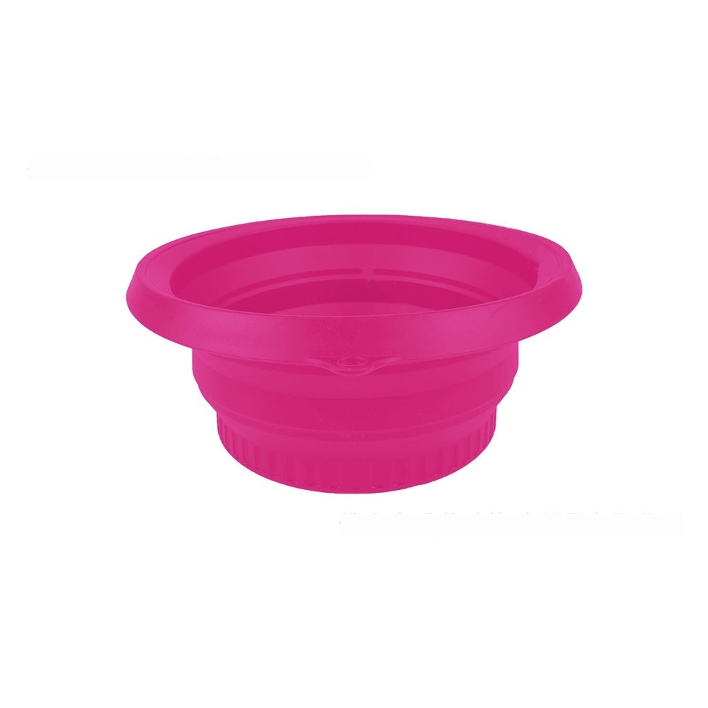 Collapsible Silicone Ice Basin filled with ice for a facial